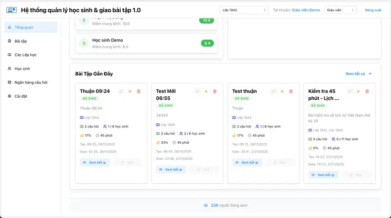 Phần mềm Giao và chấm bài online - Hình 3